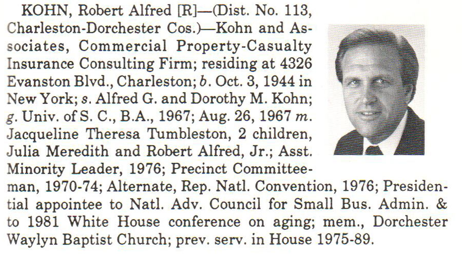 Representative Robert Alfred Kohn biography