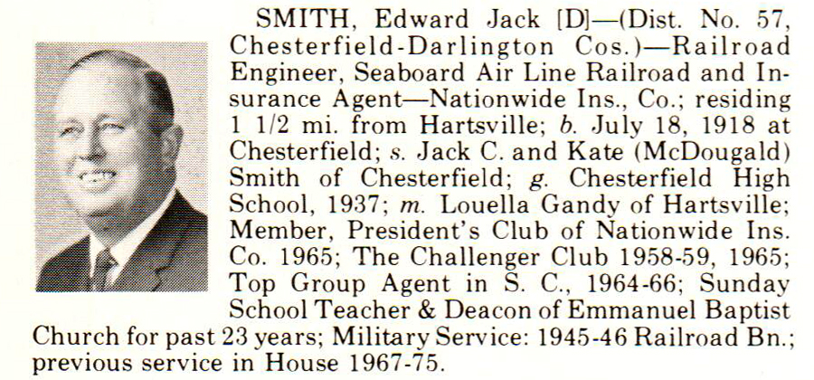 Representative Edward Jack Smith biography