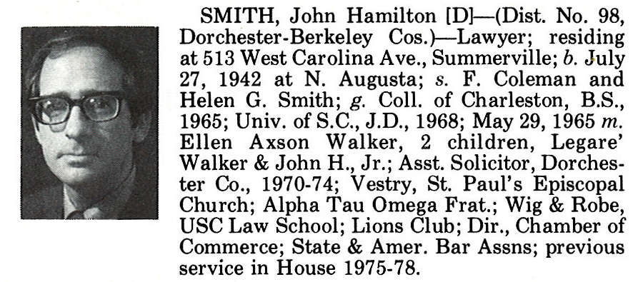 Representative John Hamilton Smith biography