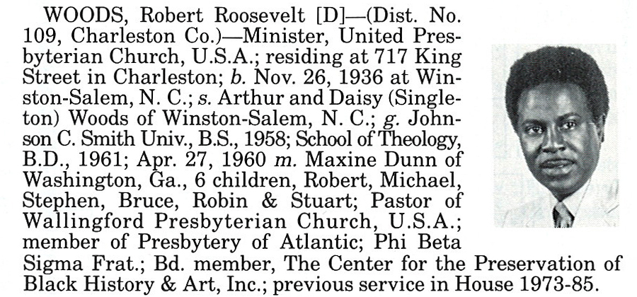 Representative Robert Roosevelt Woods biography