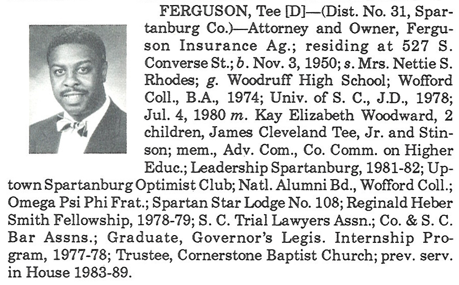 Representative Tee Ferguson biography