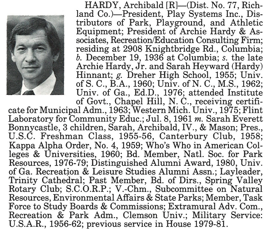 Representative Archibald Hardy biography
